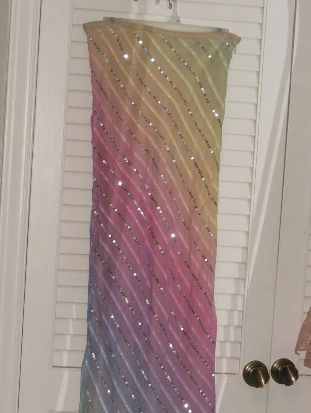 Sequin Ombre Strapless Midi Dress - Multicolor